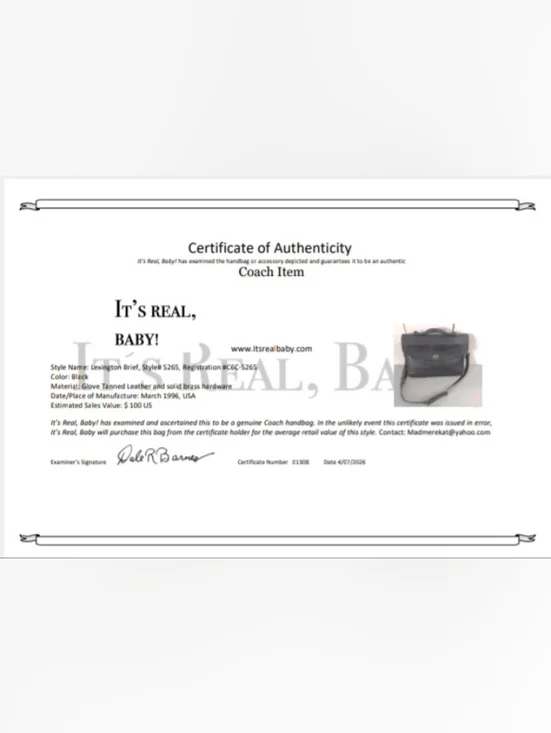 Vintage Coach Black Lexington Briefcase Messenger Satchel Bag Style #5265 - Picture 10 of 10